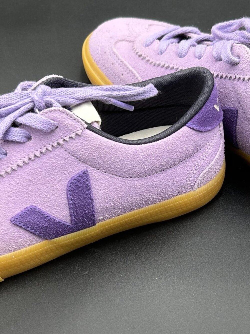 VEJA Volley Sneakers Purple Suede Gum Sole Women's Size 7 EU 38